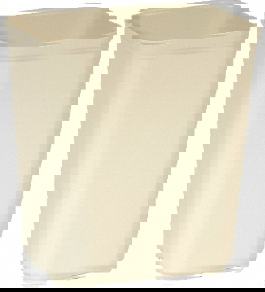 Fiberglass Wastebasket, 7 gal, Fiberglass, Beige